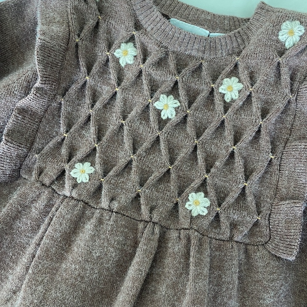 Zara girls Daisy Sweater Dress 18-24 months Brand New!